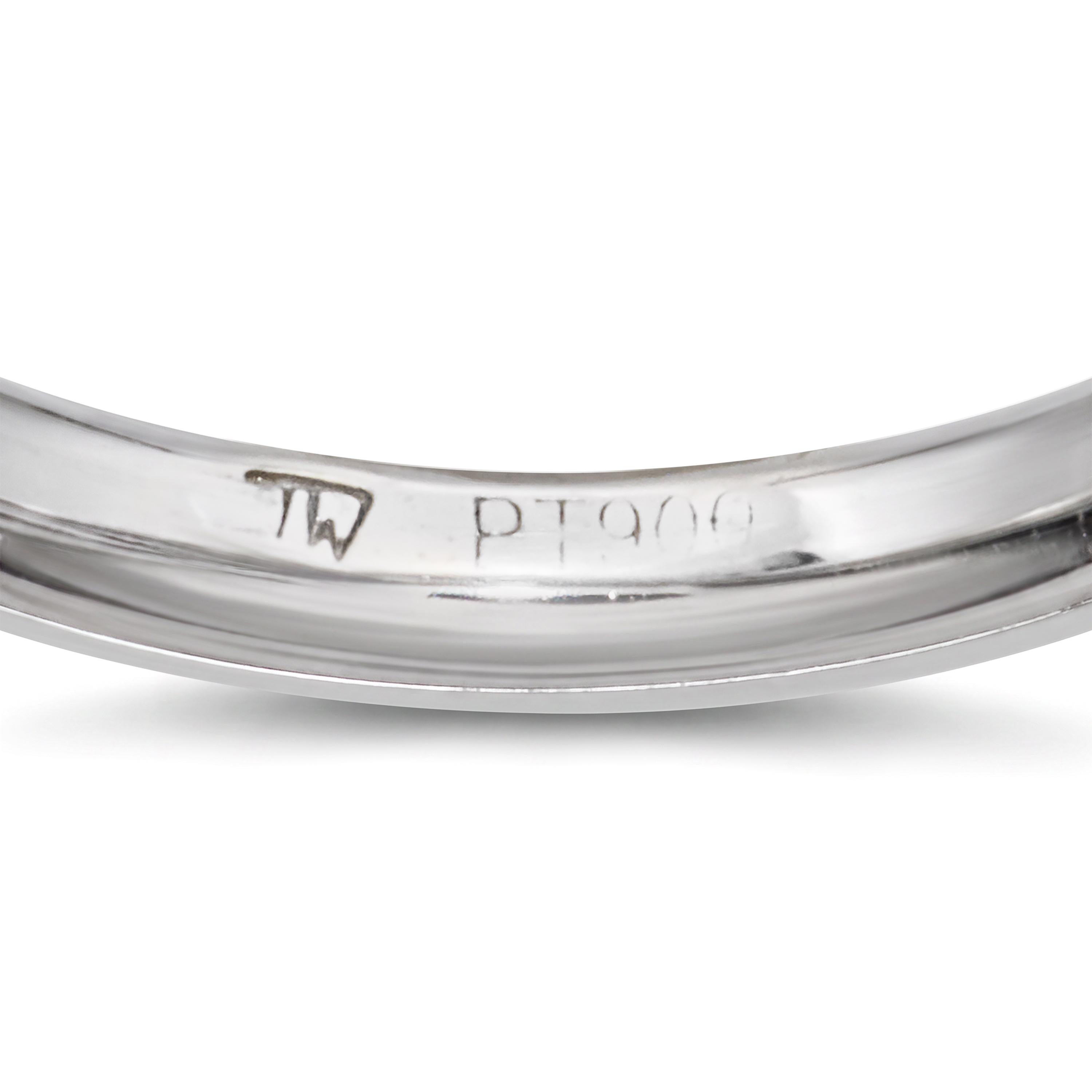Round Platinum Band Ring