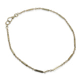 Art Deco 14k White Gold 13" Pocket Watch Fob Chain
