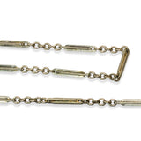 Art Deco 14k White Gold 13" Pocket Watch Fob Chain
