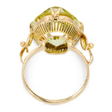 Vintage 14k Yellow Gold Lemon Quartz Cocktail Ring