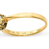 Vintage 16k Yellow Gold Opal Solitaire Ring