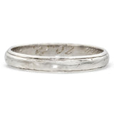 Vintage Platinum Edged 3mm Wedding Band Ring