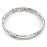Vintage Platinum Edged 3mm Wedding Band Ring