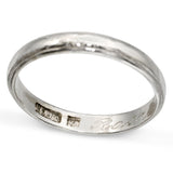 Vintage Platinum Edged 3mm Wedding Band Ring