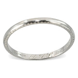 Antique Platinum and Palladium Engraved Wedding Band Ring