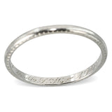 Antique Platinum and Palladium Engraved Wedding Band Ring