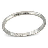 Antique Platinum and Palladium Engraved Wedding Band Ring