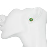Vintage 14k Yellow Gold 0.60tcw Emerald and Diamond Ear Jacket