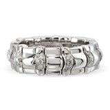 Piaget 18k White Gold Diamond Tanagra Band Ring