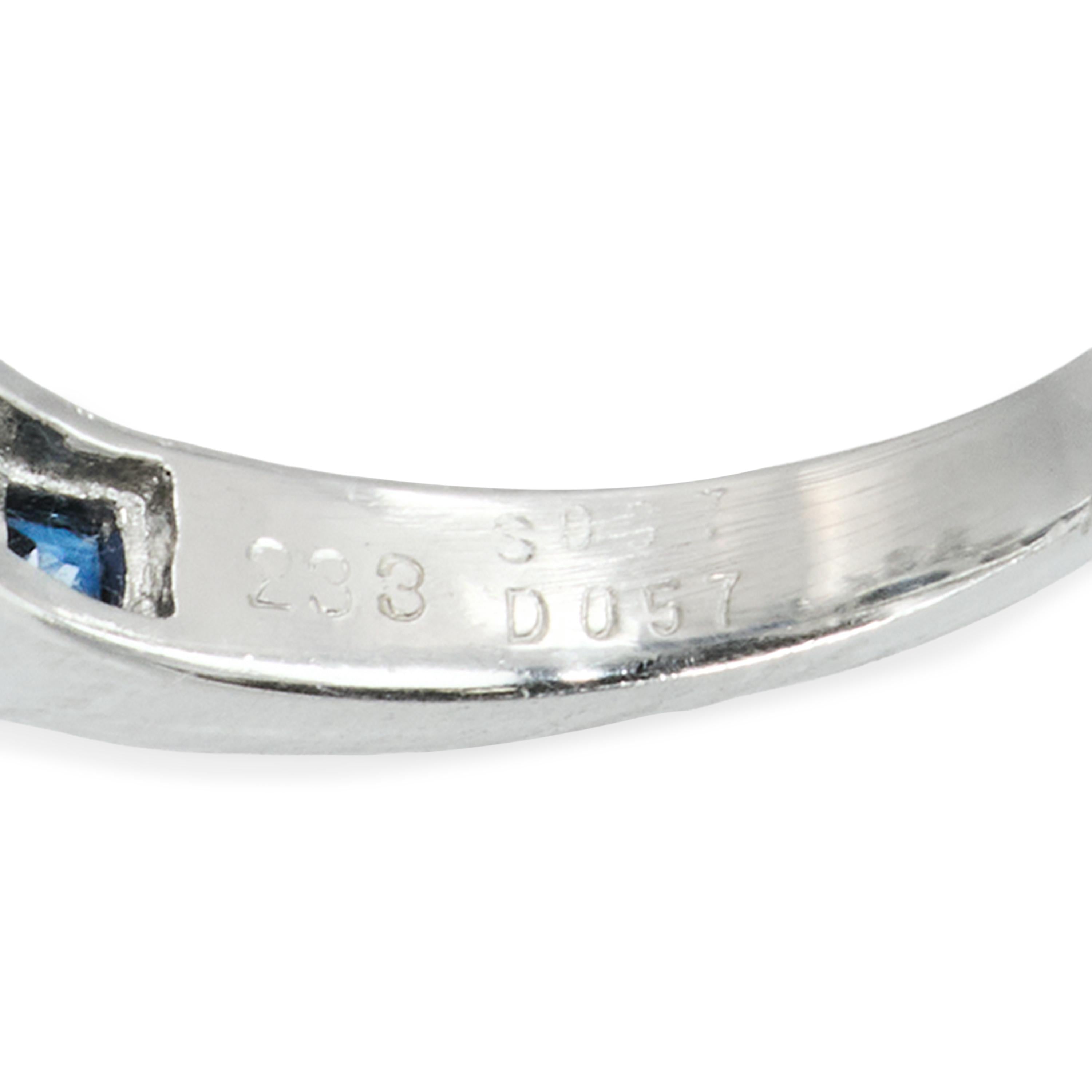 Vintage Platinum 2.33ct Sapphire and Diamond Halo Ring