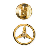 Vintage 14k Yellow Gold Mercedes-Benz Sapphire Tie Tack