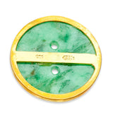 Vintage Yellow Gold Jadeite Jade Set of Five 2-Hole Buttons