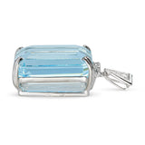 Vintage 17k White Gold 31.2ct Aquamarine and Diamond Necklace