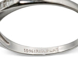Vintage Platinum Single Cut and Carré Cut Alternating Diamond Band Ring