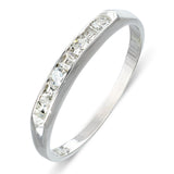 Vintage Platinum Single Cut and Carré Cut Alternating Diamond Band Ring