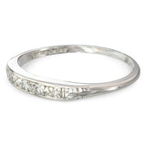 Vintage Platinum Single Cut Diamond Wedding Band Ring