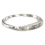 Vintage Platinum Single Cut Diamond Wedding Band Ring