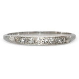 Vintage Platinum Single Cut Diamond Wedding Band Ring