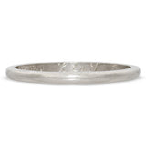 Vintage Platinum Plain Thin Wedding Band Ring