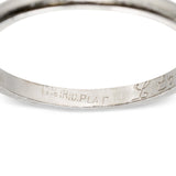 Vintage Platinum Plain Thin Wedding Band Ring