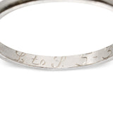 Vintage Platinum Plain Thin Wedding Band Ring