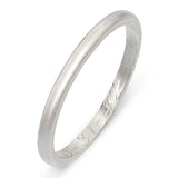 Vintage Platinum Plain Thin Wedding Band Ring