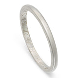 Vintage Platinum Plain Thin Wedding Band Ring