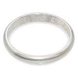 Vintage Platinum Plain Domed 3mm Wedding Band Ring