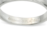 Vintage Platinum Plain Domed Wedding Band Ring