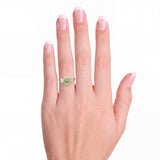 Vintage Platinum Jelly Opal and Diamond Ring
