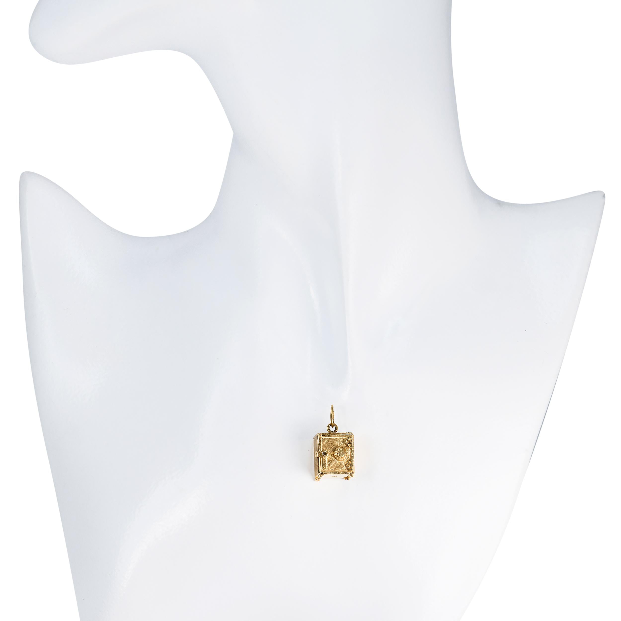 Vintage 14k Yellow Gold Safe Charm