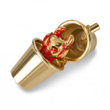 Vintage 14k Yellow Gold En Tremblant Shaker Cup with Devil Inside Charm