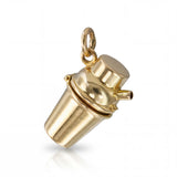 Vintage 14k Yellow Gold En Tremblant Shaker Cup with Devil Inside Charm