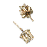 Vintage 14k White Gold Diamond 1.1ctw Buttercup Style Stud Earrings