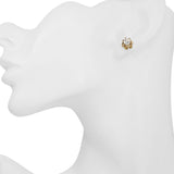 Vintage 14k White Gold Diamond 1.1ctw Buttercup Style Stud Earrings