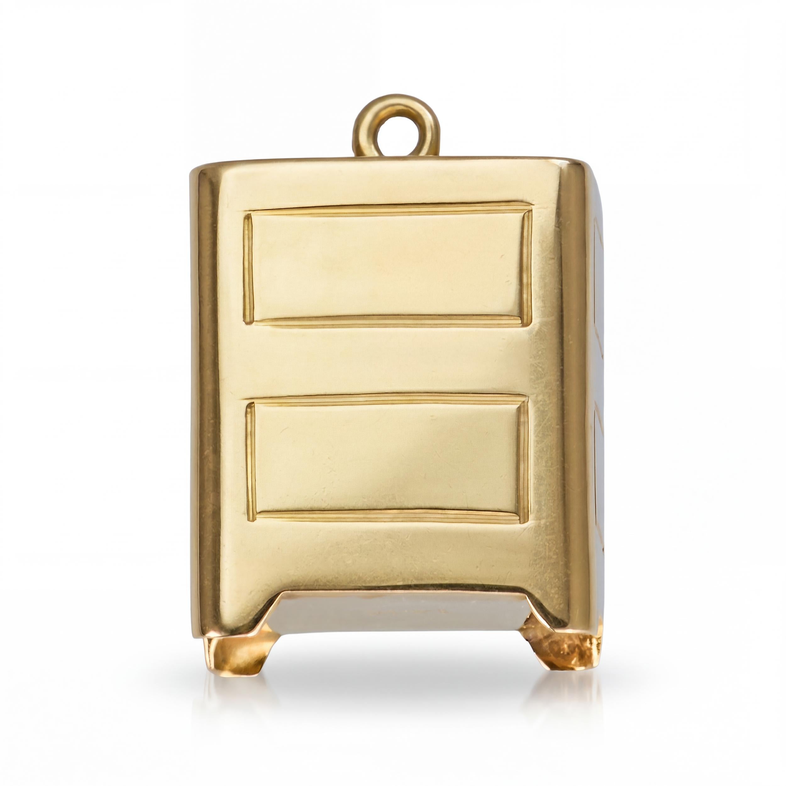 Vintage 14k Yellow Gold Safe Charm