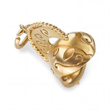 18k Yellow Gold Spartan Goddess Athena Helmet Charm Pendant