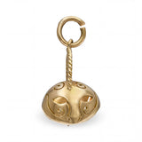 18k Yellow Gold Spartan Goddess Athena Helmet Charm Pendant