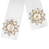 14k Yellow Gold Halo Style Earring Jackets