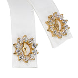 14k Yellow Gold Halo Style Earring Jackets