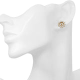 14k Yellow Gold Halo Style Earring Jackets