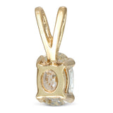 Vintage 14k Yellow Gold Oval Cut Diamond Solitaire Pendant