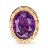 Antique 14k Yellow Gold 1.25ct  Amethyst Fob Pendant