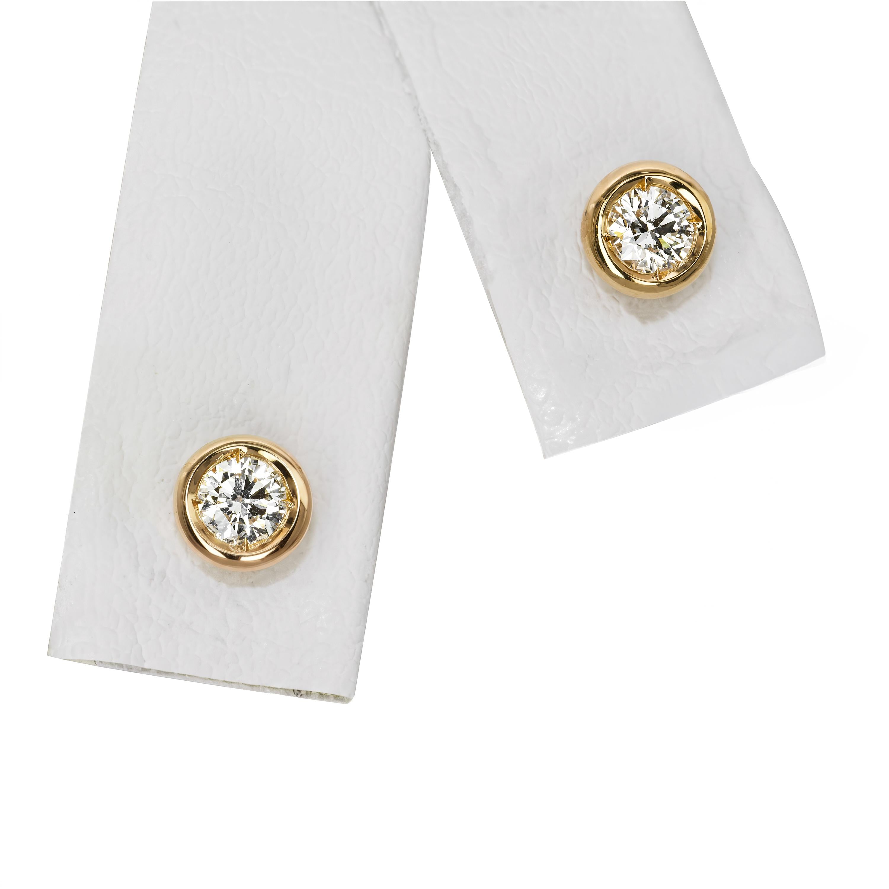 Vintage 18k Rose Gold 0.35tcw Diamond Stud Earrings
