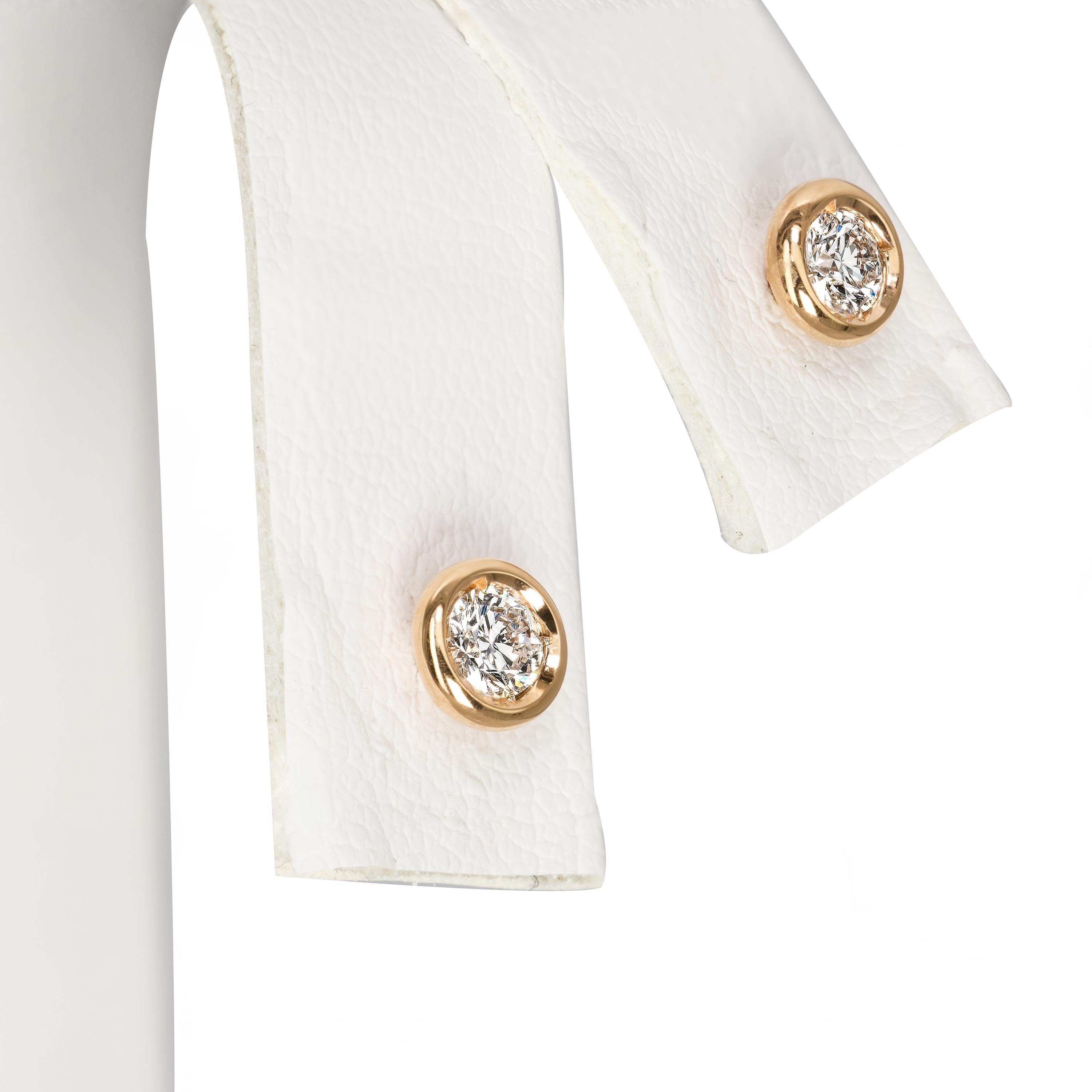 Vintage 18k Rose Gold 0.35tcw Diamond Stud Earrings