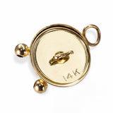 Vintage 14k Yellow Gold Alarm Clock Charm