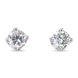 Vintage 14k White Gold 0.68tcw Diamond Stud Earrings