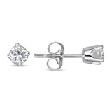 Vintage 14k White Gold 0.68tcw Diamond Stud Earrings