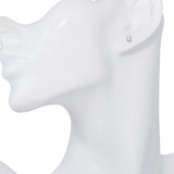 Vintage 14k White Gold 0.68tcw Diamond Stud Earrings