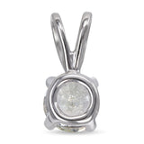 Vintage 14k White Gold 0.48ct J VS1 Diamond Solitaire Pendant